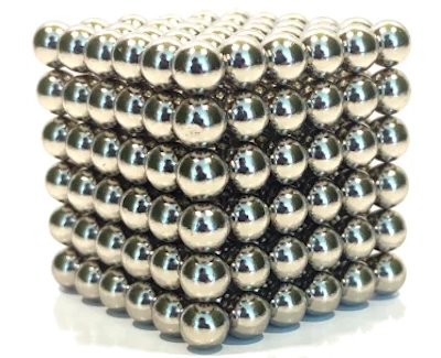 Cube aimanté couleur nickel